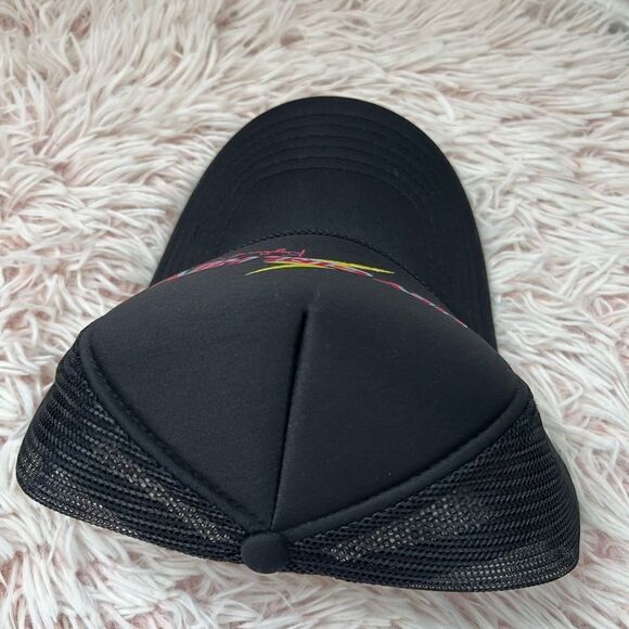 Kingdom Of Sequins Boutique Black Hey Girl Hey Lightning Rope Band Trucker Hat - Picture 6 of 6